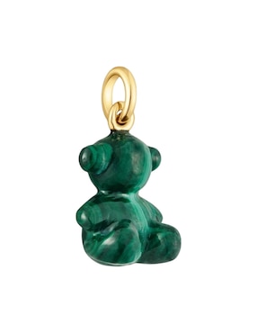 Dije de oso Tous bold bear de oro amarillo 14 K malaquita