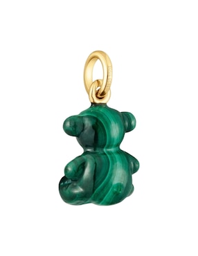 Dije de oso Tous bold bear de oro amarillo 14 K malaquita