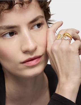 Anillo Tous Manifesto de plata P 925 con acabado baño de oro
