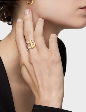Anillo Tous Manifesto de plata P 925 con acabado baño de oro