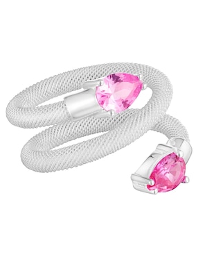 Anillo Tous Mesh LGG P 925 de plata rubí y zafiro brillante