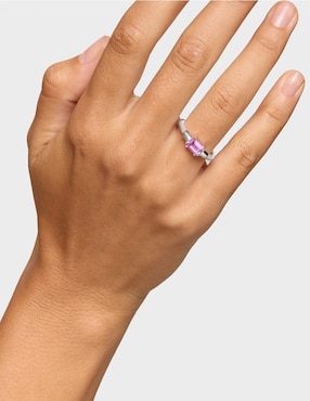 Anillo con gema circular Tous Mesh LGG P 925 de plata zafiro brillante