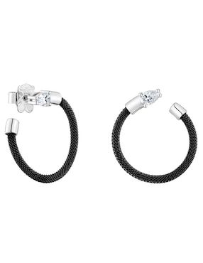 Aretes de aro Tous Mesh LGD con acabado texturizado diamante de laboratorio