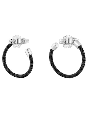 Aretes de aro Tous Mesh LGD con acabado texturizado diamante de laboratorio