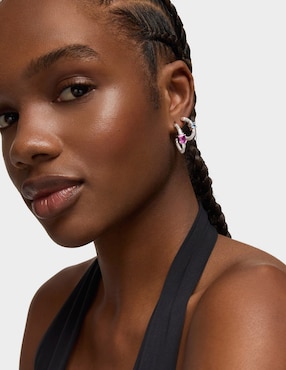 Aros Tous Mesh LGG de plata P 925 con acabado brillante zafiro rosa