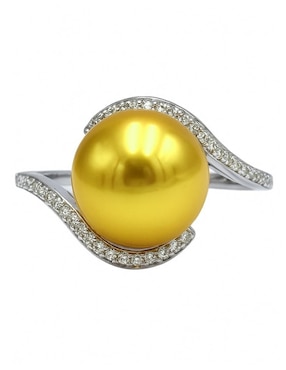Anillo Aretize brillo de plata P 925 perla brillante
