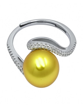 Anillo Aretize brillo de plata P 925 perla brillante