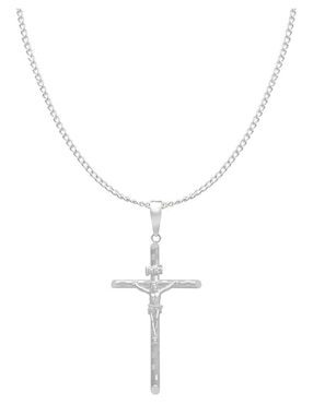 Collar de cruz Clepsidra de plata P 925