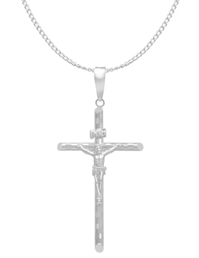 Collar de cruz Clepsidra de plata P 925