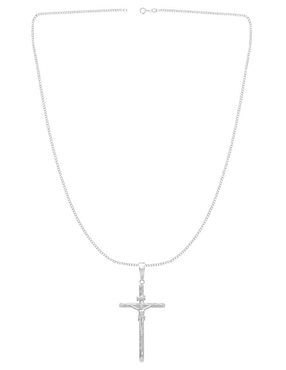 Collar de cruz Clepsidra de plata P 925