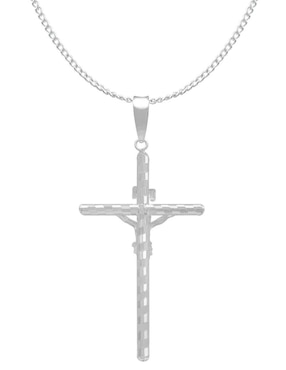 Collar de cruz Clepsidra de plata P 925