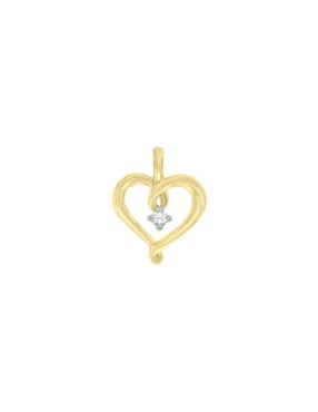 Dije de corazón Fianelli coracao de oro 14 K diamante