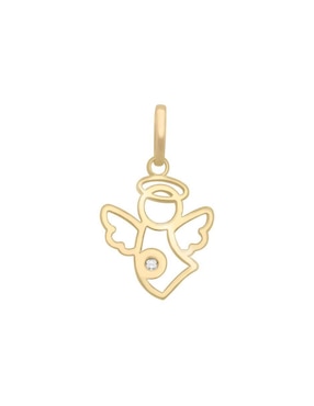 Dije de ángel Fianelli celestial de oro 14 K diamante