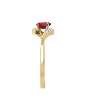 Anillo Fascinare Hailey 14 k de oro rubí y diamante brillante