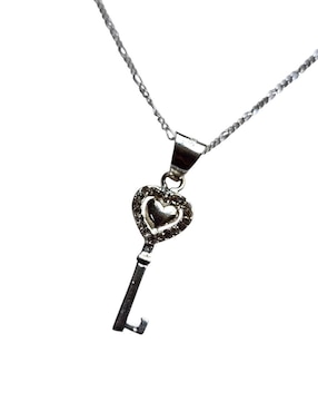 Collar con dije de llave Limerence By Claudia Herrera de plata P 925