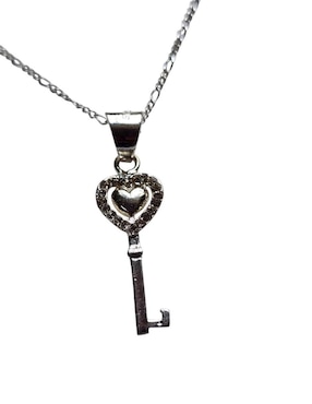 Collar con dije de llave Limerence By Claudia Herrera de plata P 925