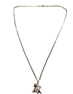 Collar con dije de unicornio Limerence By Claudia Herrera Arcoiris de oro laminado 14 K