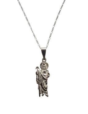 Collar con dije san judas tadeo Limerence By Claudia Herrera de plata P 925