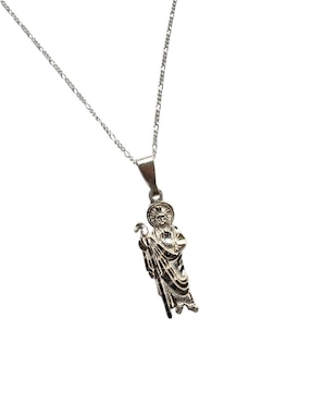 Collar con dije san judas tadeo Limerence By Claudia Herrera de plata P 925