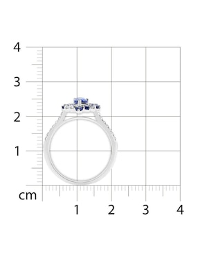 Anillo de diamante Joyerías Bizzarro 14 k de oro blanco diamante brillante