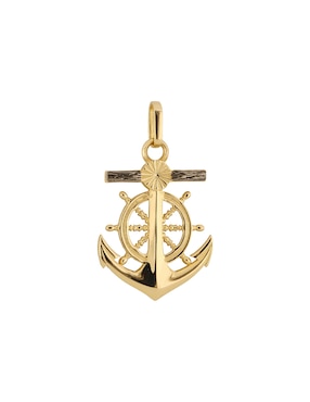 Dije de ancla Dinasti de oro amarillo 14 K