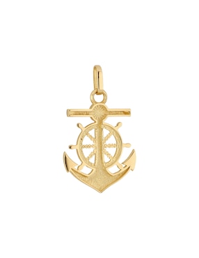 Dije de ancla Dinasti de oro amarillo 14 K