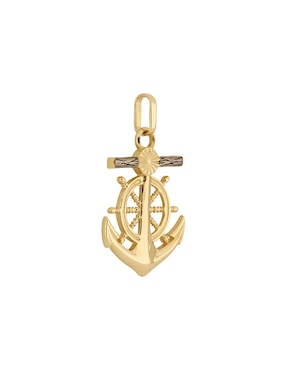 Dije de ancla Dinasti de oro amarillo 14 K