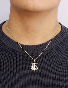 Dije de ancla Dinasti de oro amarillo 14 K