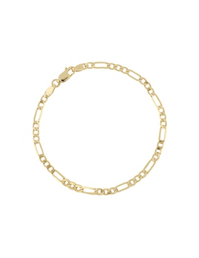 Pulsera Dinasti de oro amarillo 14 k Dinasti con acabado diamantado