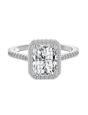 Anillo de compromiso de plata P 925 Yoiko Étoile moissanita