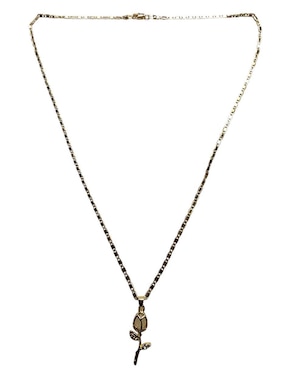 Collar con dije de flor Limerence By Claudia Herrera Amor de oro laminado 14 K