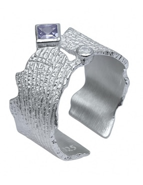 Anillo con gema Aretize Vintage P 925 de plata zirconia semi mate