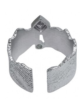 Anillo con gema Aretize Vintage P 925 de plata zirconia semi mate
