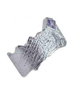 Anillo con gema Aretize Vintage P 925 de plata zirconia semi mate
