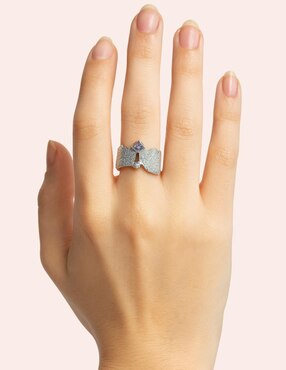 Anillo con gema Aretize Vintage P 925 de plata zirconia semi mate