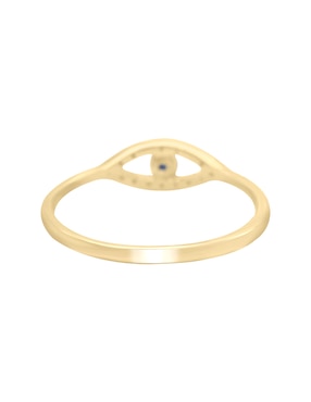 Anillo con gema de ojo Fascinare Drusila 14 k de oro amarillo zafiro y diamante brillante