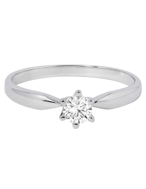 Solitario de oro 14 k Valessa diamante
