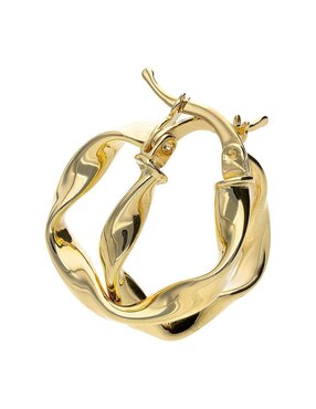 Arracadas Fonelli de oro 14 K con acabado pulido