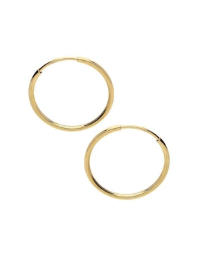 Arracadas Fonelli de oro 14 K con acabado pulido