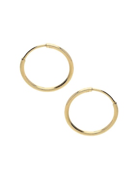 Arracadas Fonelli de oro 14 K con acabado pulido