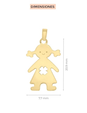 Dije de niña Fianelli garontinha de oro 14 K