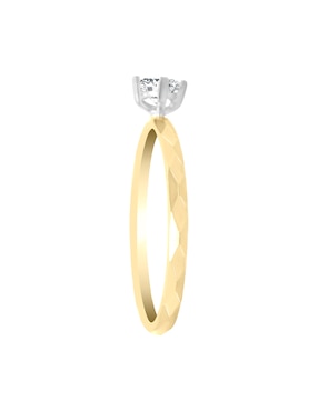 Solitario de oro amarillo 14 k Klamore Katrina diamante