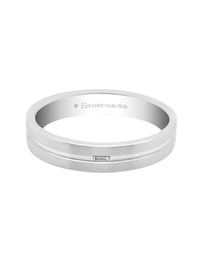 Argolla de oro blanco 14 k Essenza Yun diamante