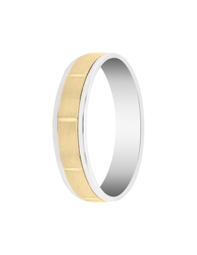 Argolla de oro blanco 14 k Essenza Luzia