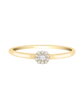 Solitario de oro amarillo 14 k Klamore Dione diamante