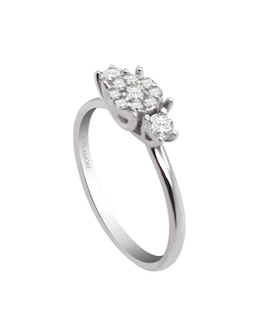Solitario de oro blanco 14 k Klamore Olena diamante