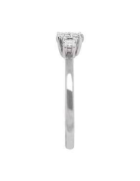 Solitario de oro blanco 14 k Klamore Olena diamante
