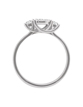 Solitario de oro blanco 14 k Klamore Olena diamante