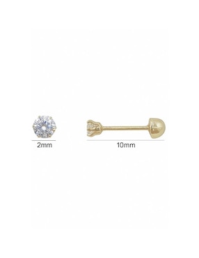 Broqueles circulares Mancini de oro 18 K con acabado brillante zirconia