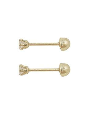 Broqueles circulares Mancini de oro 18 K con acabado brillante zirconia